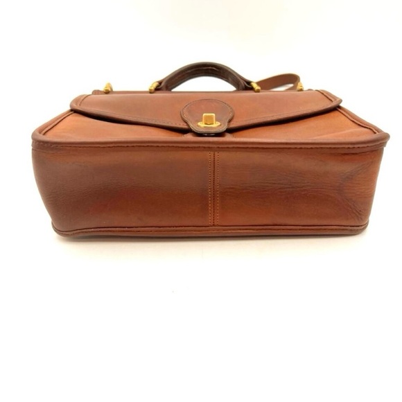 COACH Willis Bag Vintage 9927 Leather Crossbody British Tan Purse Handbag - Picture 4 of 8